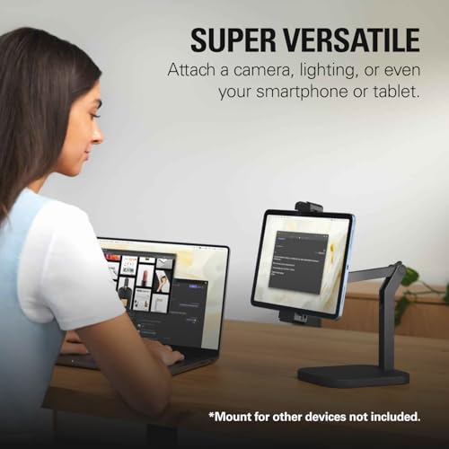 Elgato Wave Desk Stand - Adjustable Mounting Arm for Microphones, Works, HyperX, Rode, Fifine, Shure and More Mics, Compatible 1/4, 3/8 & 5/8 Thread, for Recording/Podcasting/Streaming - Image 5