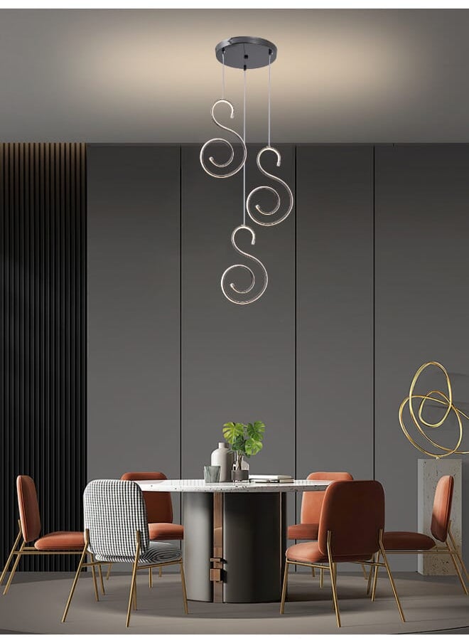Best Power Modern LED Chandelier 3-Light 7144-3 – 3 Lighting Levels, 60W, 100cm Adjustable Length – Elegant Hanging Pendant Light for Living Room, Dining Room, and Bedroom  - Image 2