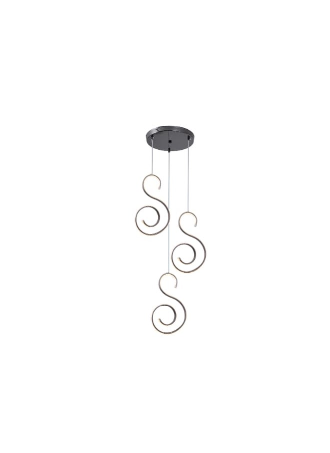 Best Power Modern LED Chandelier 3-Light 7144-3 – 3 Lighting Levels, 60W, 100cm Adjustable Length – Elegant Hanging Pendant Light for Living Room, Dining Room, and Bedroom  - Image 4