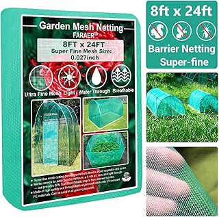 FARAER FARAER Garden Barrier Netting, Plant Covers 8x24ft Extra Fine Mesh 30% Sun Net Green Sunblock Mesh Shade Protection  - Image 1