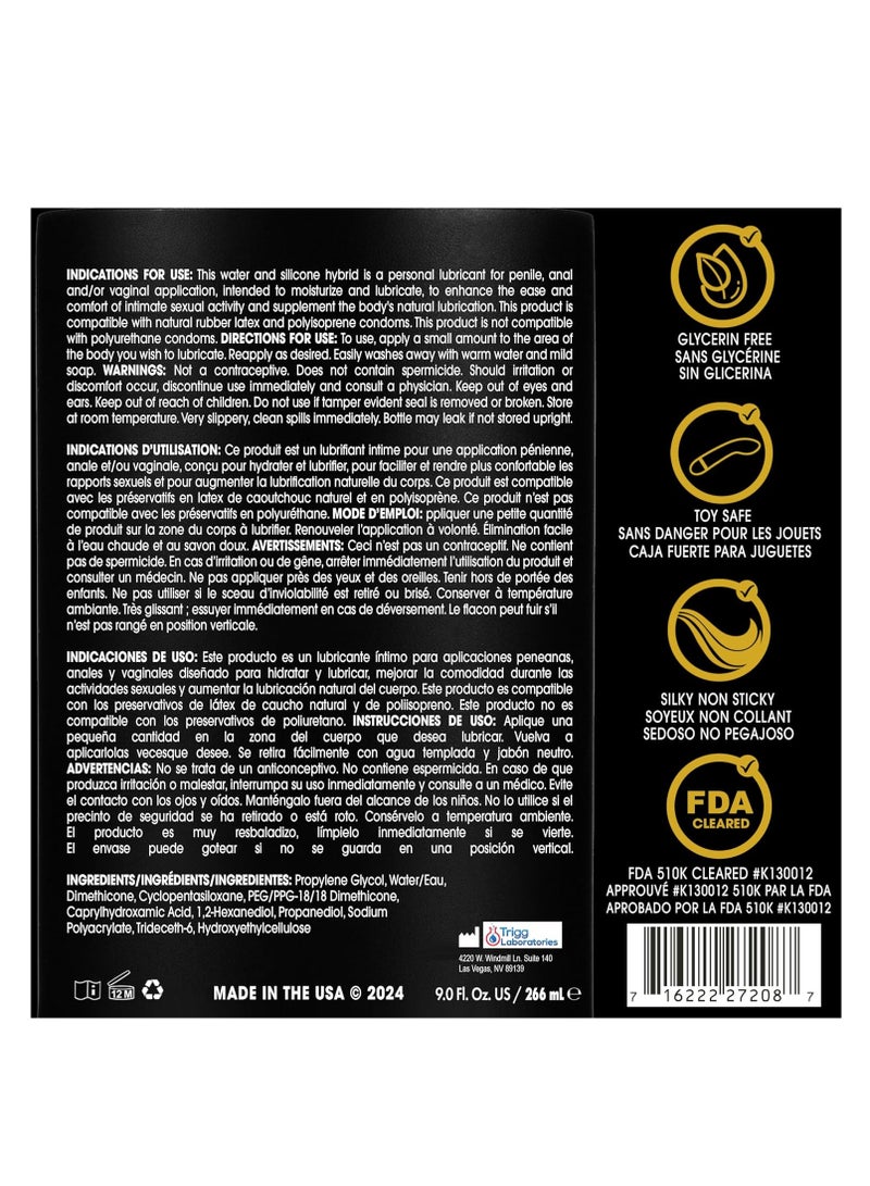 Wet Gold Hybrid Silicone and Water-Based Lubricant 9 fl oz - Image 2