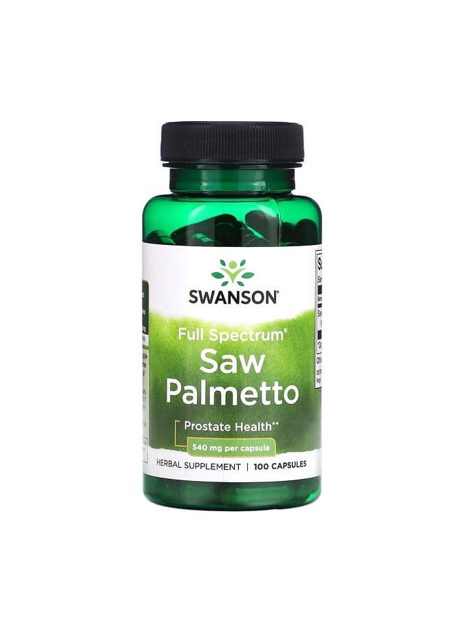 SWANSON Saw Palmetto, 540 mg, 100 Capsules
