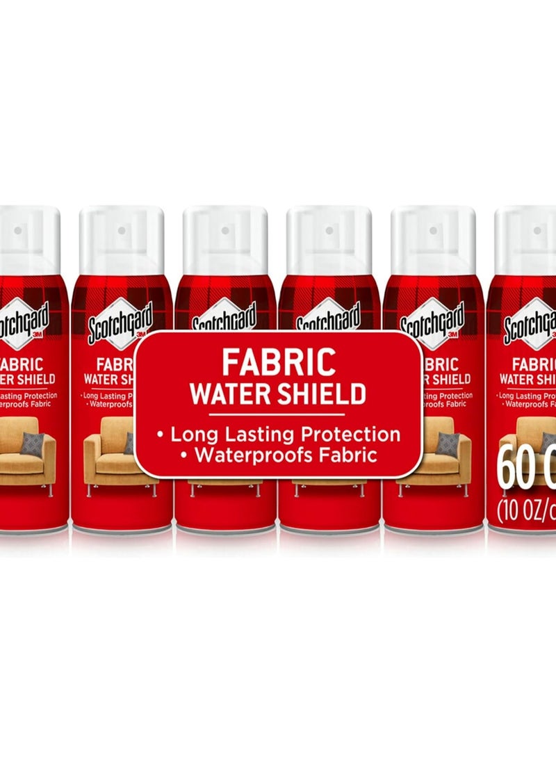 Scotchgard - Scotchgard Fabric Water Shield 60 Ounces (Six 10 Ounce Cans) Repels Water Ideal for Couches Pillows Furniture Shoes and More Long Lasting Protection - Image 1