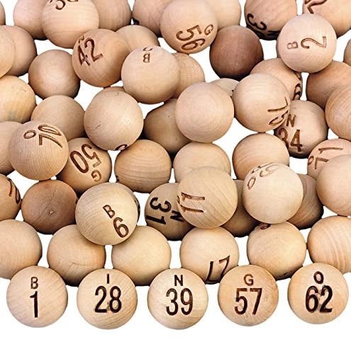 SS Worldwide mpW9509 Wooden Bingo Balls Pack of 75 - Image 1
