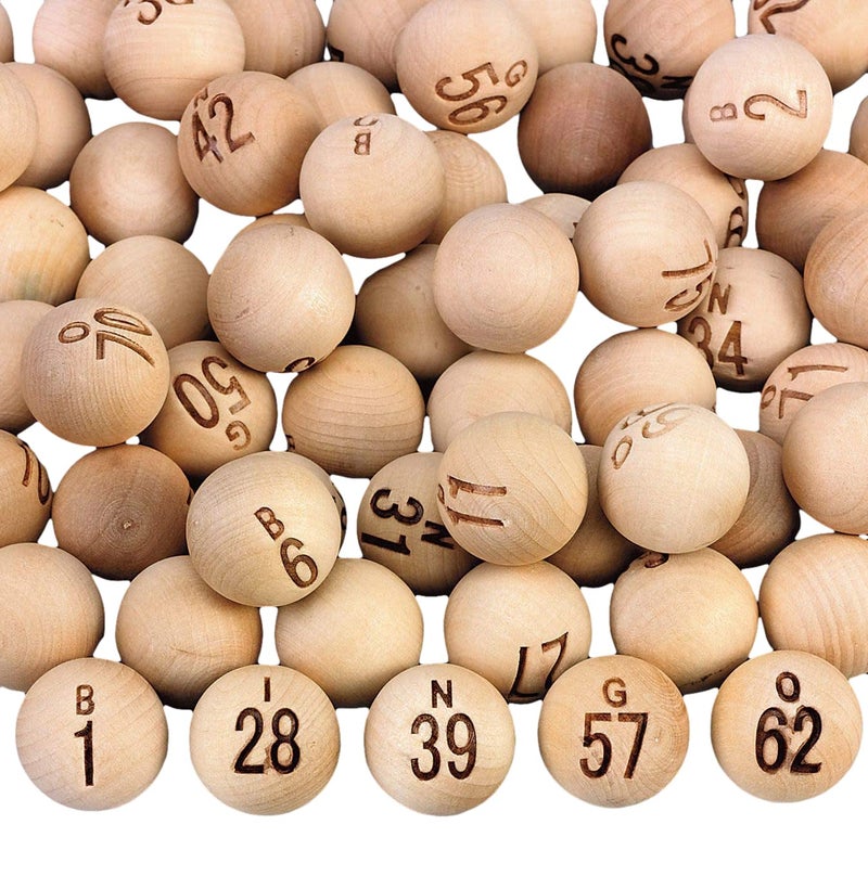 SS Worldwide mpW9509 Wooden Bingo Balls Pack of 75 - Image 2