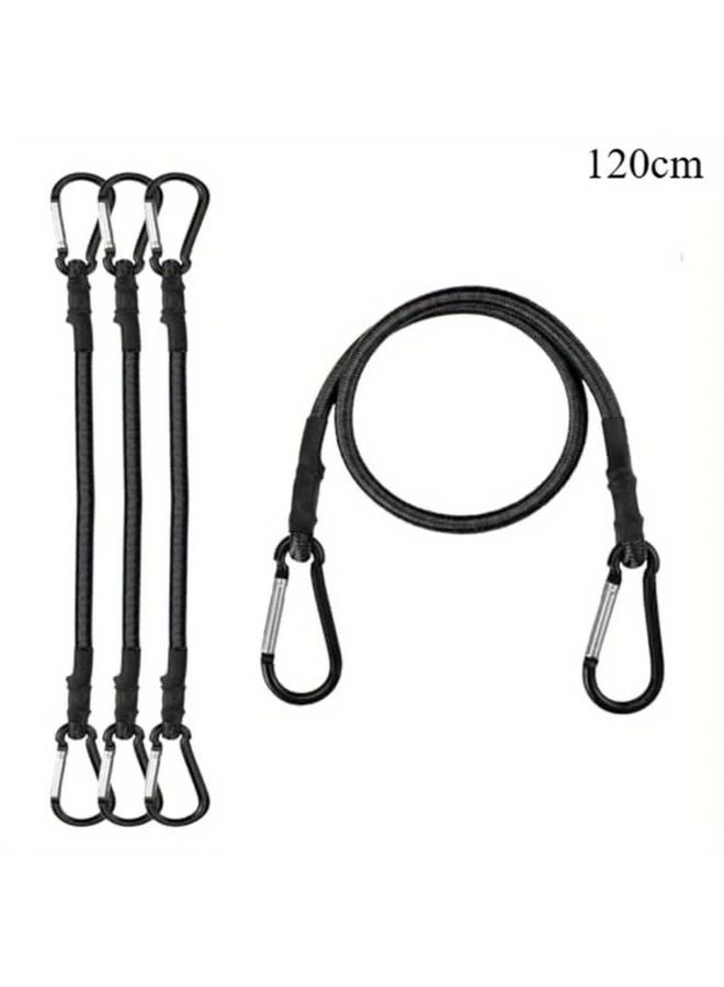 4pcs 47.24 Inch Heavy Duty Elastic Rope Straps With Metal Hooks For Outdoor Camping Luggage - Image 1