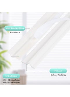 INFOSUN Draft Stopper Sweep, Door Weatherproofing Stripping, Window Seal Strip Self-adhisive Soundproof Seal Strip Cuttable Window Weather Stripping, Window Draft Stopper (Length 158 in - White, 1Pcs)  - Image 2