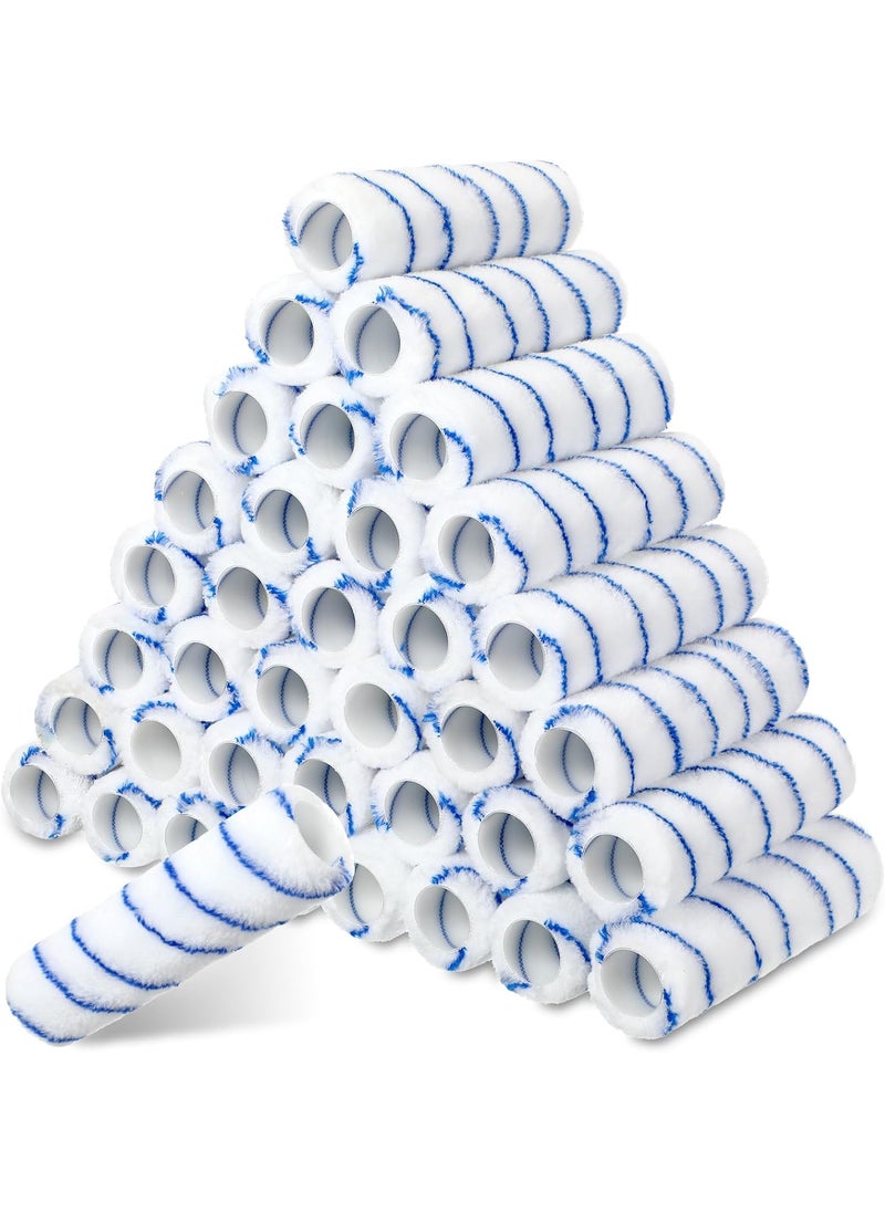 Jerify Jerify 36 Pcs 12 x 9 Paint Roller Covers Microfiber Roller Paint Brush Naps for Wall House Supplies KitWhite Blue  - Image 1