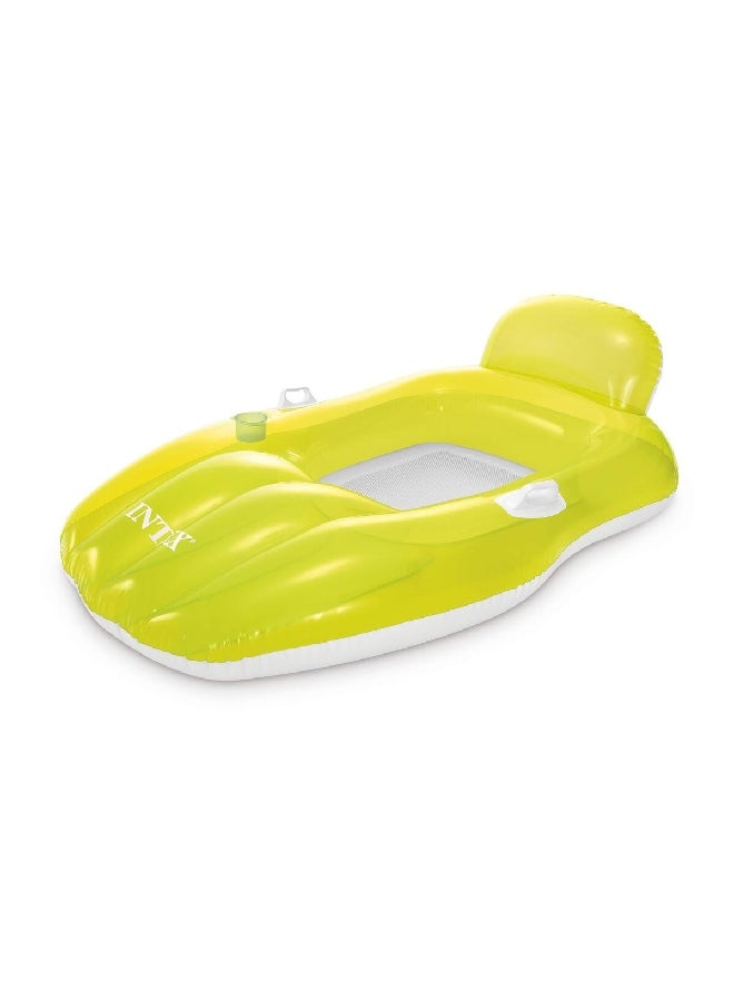 INTEX Dual Air Chamber Inflatable Chill Float Lounge Green 163 x 104 cm - Image 2