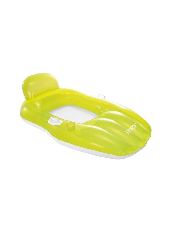 INTEX Dual Air Chamber Inflatable Chill Float Lounge Green 163 x 104 cm - Image 1