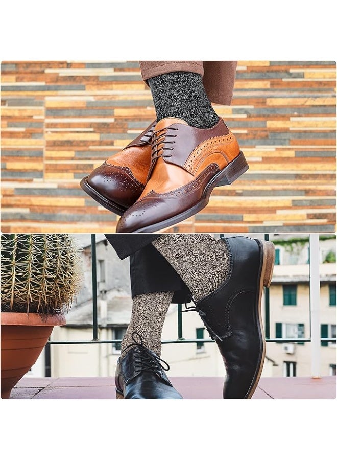 5 أزواج من جوارب الصوف - جوارب صوف دافئة للرجال والنساء، جوارب فريق فائقة النعومة وجوارب الأحذية، جوارب مسحوبة سميكة دافئة - Image 5