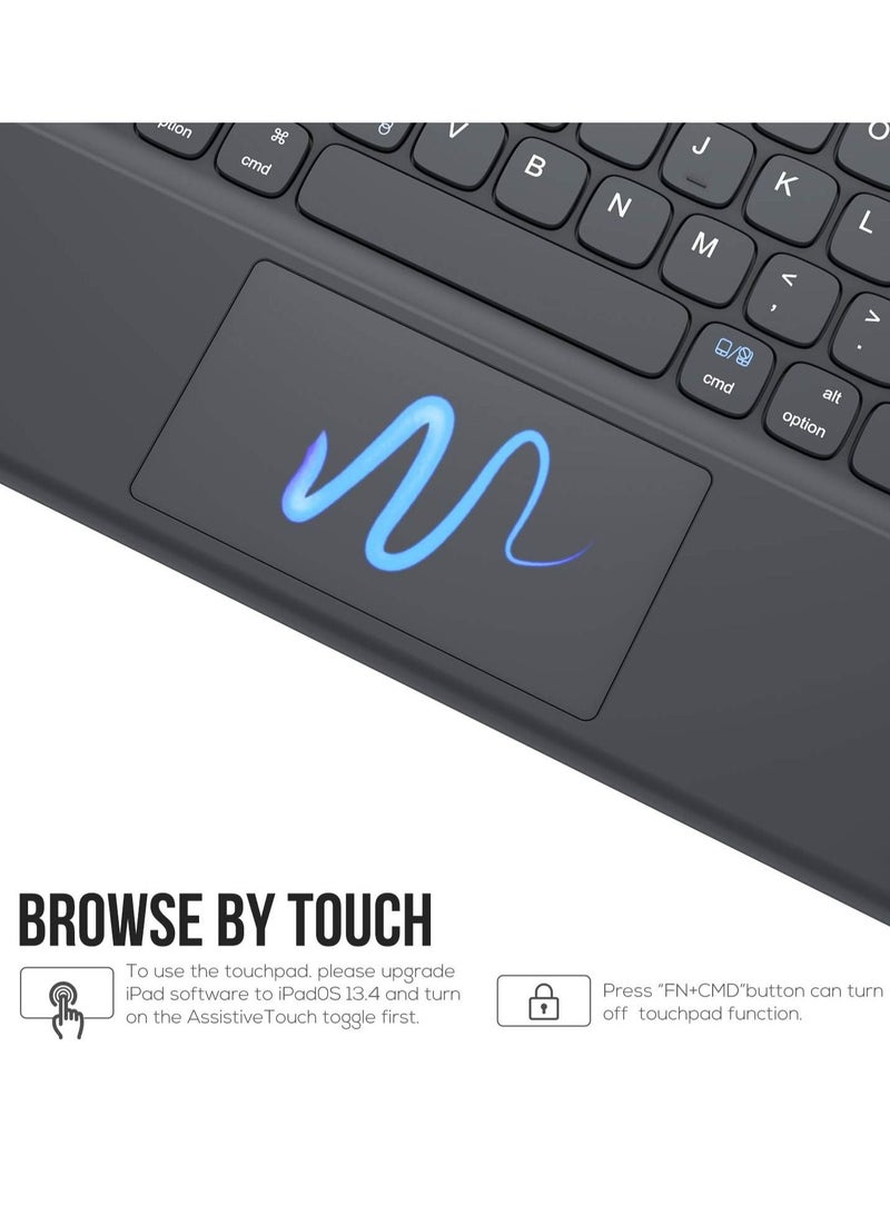 iPad Keyboard 9th Generation, Keyboard for iPad 8th Generation/7th Gen iPad, Black, 10.2"/10.5  - Image 2