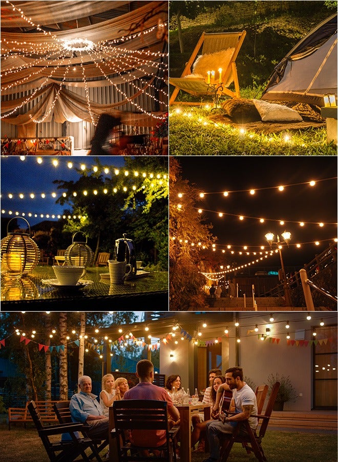 سلسلة مصابيح LED تعمل بالطاقة الشمسية لتزيين العيد، سلسلة مصابيح البابايا الشفافة، إضاءة زخرفية للتخييم في الهواء الطلق، 5 أمتار، 20 مصباحًا - Image 2