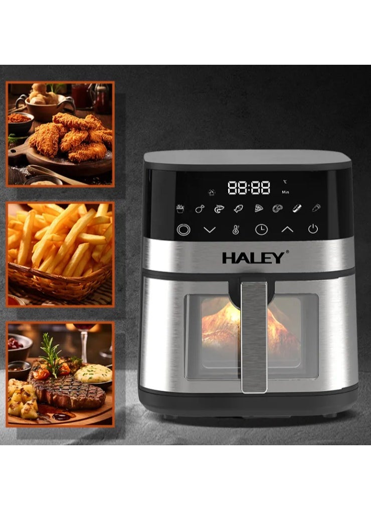 Haley - Wtrtr HALEY Air Fryer 7L with Window, 2000W stainless steel air fryer oven led touch screen oilless, ptfe free, dishwasher safe,2 Years Warranty (7L) - Image 1