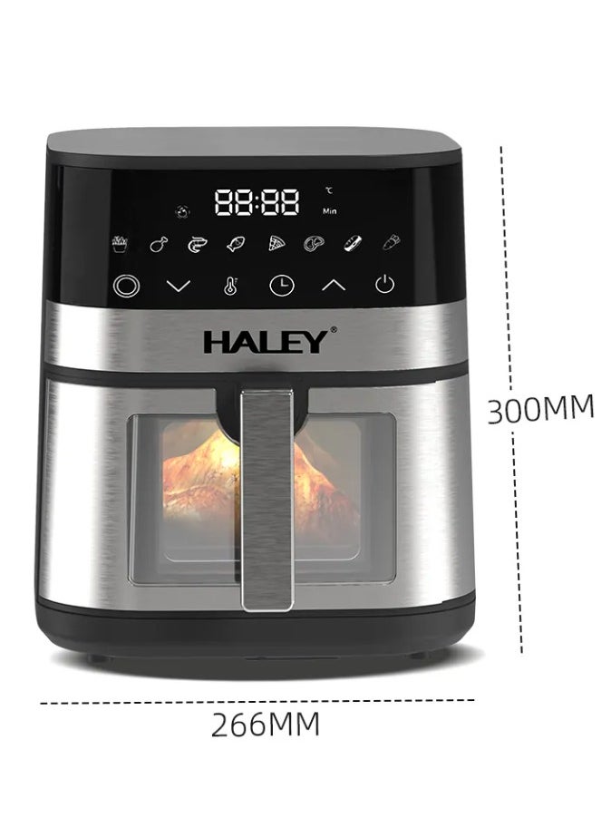 Haley - Wtrtr HALEY Air Fryer 7L with Window, 2000W stainless steel air fryer oven led touch screen oilless, ptfe free, dishwasher safe,2 Years Warranty (7L) - Image 1