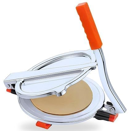 H O G ENTERPRISE H O G ENTERPRISE Stainless Steel Puri Maker Press Machine for Home and Kitchen for Making papad khakhra poori and Many More Manual Hand Press with Handle Pack of 1  - Image 1