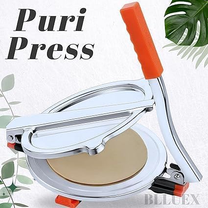 H O G ENTERPRISE H O G ENTERPRISE Stainless Steel Puri Maker Press Machine for Home and Kitchen for Making papad khakhra poori and Many More Manual Hand Press with Handle Pack of 1  - Image 3