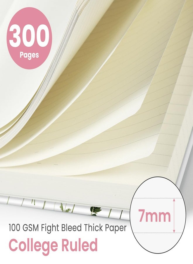 Taja Lined Spiral Notebook Journal for Work, 300 Pages Thick B5 (7.1"x10") College Ruled Journal for Women & Writing, Hardcover Notebook for Note Taking, Perfect for Office Home School Supplies, Floral - Image 2
