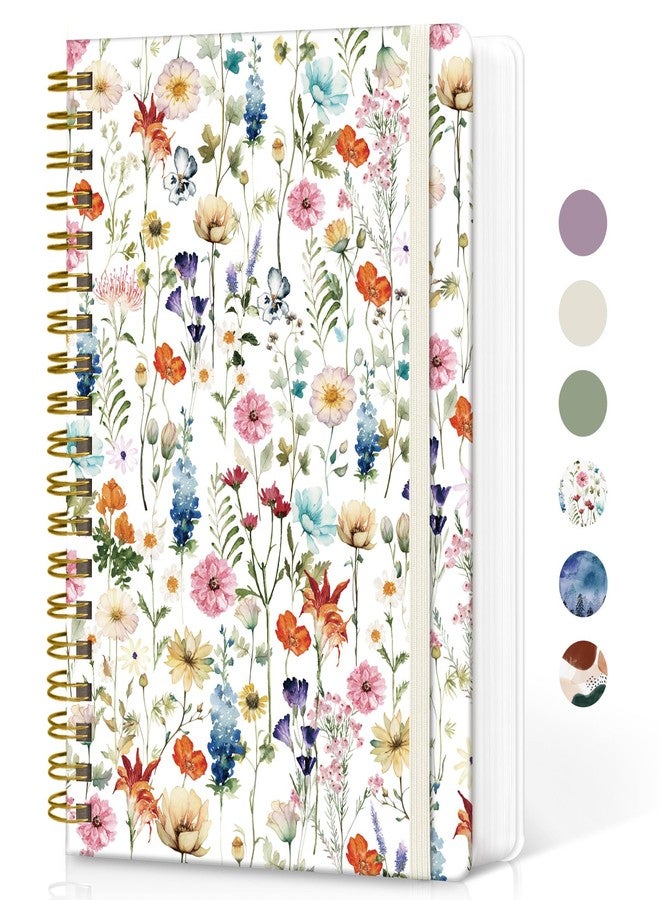 Taja Lined Spiral Notebook Journal for Work, 300 Pages Thick B5 (7.1"x10") College Ruled Journal for Women & Writing, Hardcover Notebook for Note Taking, Perfect for Office Home School Supplies, Floral - Image 1