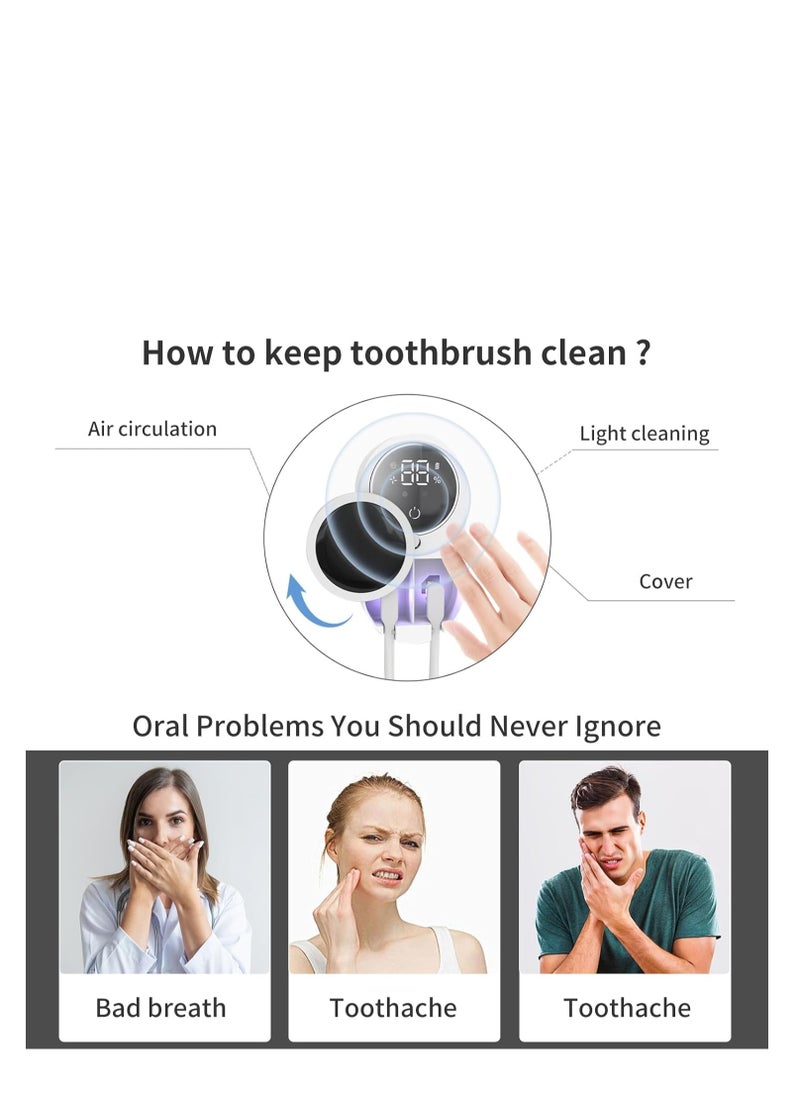 Generic Automatic Toothbrush Holder with UV Cleaning & Fan Drying – Wall Mounted Smart Bathroom Organizer for Electric & Manual Toothbrushes – Hygienic, Waterproof, and Space-Saving Home Gadget  - Image 3