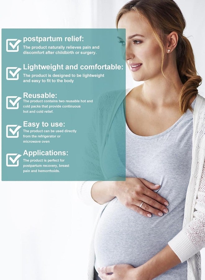 TheClover Perineal Ice Packs for Postpartum Women - 2 Reusable Packs, Hot & Cold Therapy for Pain Relief, Postpartum and Hemorrhoid, Cooling Pads for Recovery After Pregnancy & Delivery, Labor Essentials - Image 3