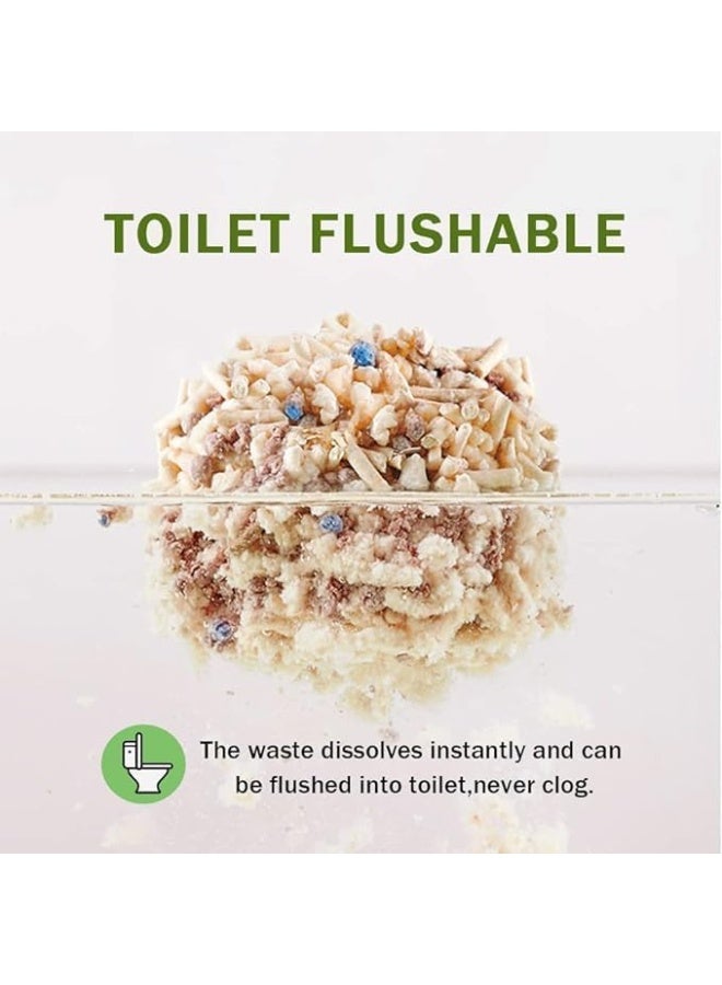 NeoStyle Cat Litter, Flushable Clumping Litter Pellets, Low Dust Litter Explained By Plants, Soluble In Water, Not Easily Scattered (Mixed Cat Litter (2.5kg*6)) - Image 3