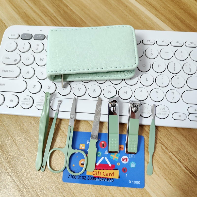 NEMIBAD Manicure Set Nail Clippers Pedicure Kit -7 Pieces Stainless Steel Travel Nail Kit, Travel Essentials Purse Essentials Professional Grooming Kits, Manicure Kit with Zipper Portable Pack - Image 2