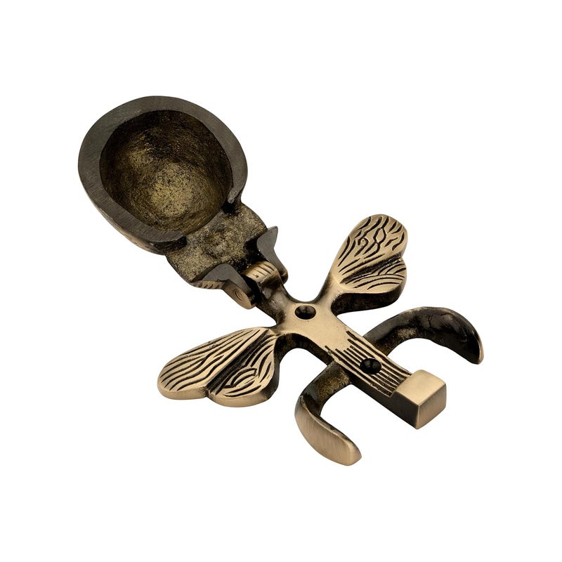 DEVDECOR Antique Brass Ring Door Knocker – Vintage Round Handle with Textured Grip for Main Door, Gate, or Cabinet – Classic Decorative Hardware (3.6x4.7 inch) - Image 4