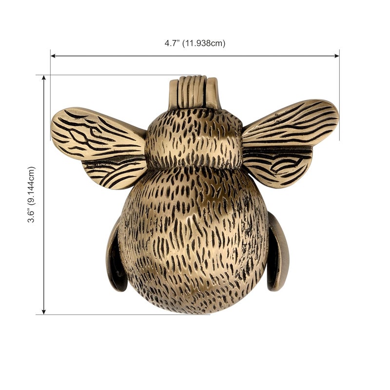 DEVDECOR Antique Brass Ring Door Knocker – Vintage Round Handle with Textured Grip for Main Door, Gate, or Cabinet – Classic Decorative Hardware (3.6x4.7 inch) - Image 5