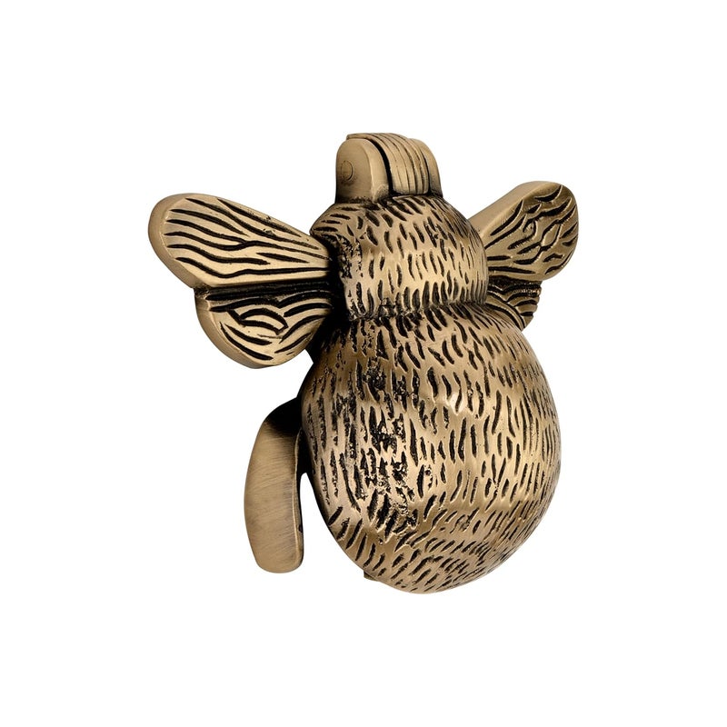 DEVDECOR Antique Brass Ring Door Knocker – Vintage Round Handle with Textured Grip for Main Door, Gate, or Cabinet – Classic Decorative Hardware (3.6x4.7 inch) - Image 3