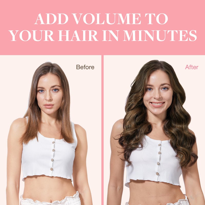Goo-Goo GOO GOO Clip in Hair Extensions Real Human Hair, Remy Human Hair Extensions Clip ins for Women, Natural Human Hair, 16inch 120g 7Pcs, 2/6/2 Balayage Dark Brown to Chestnut Brown - Image 5