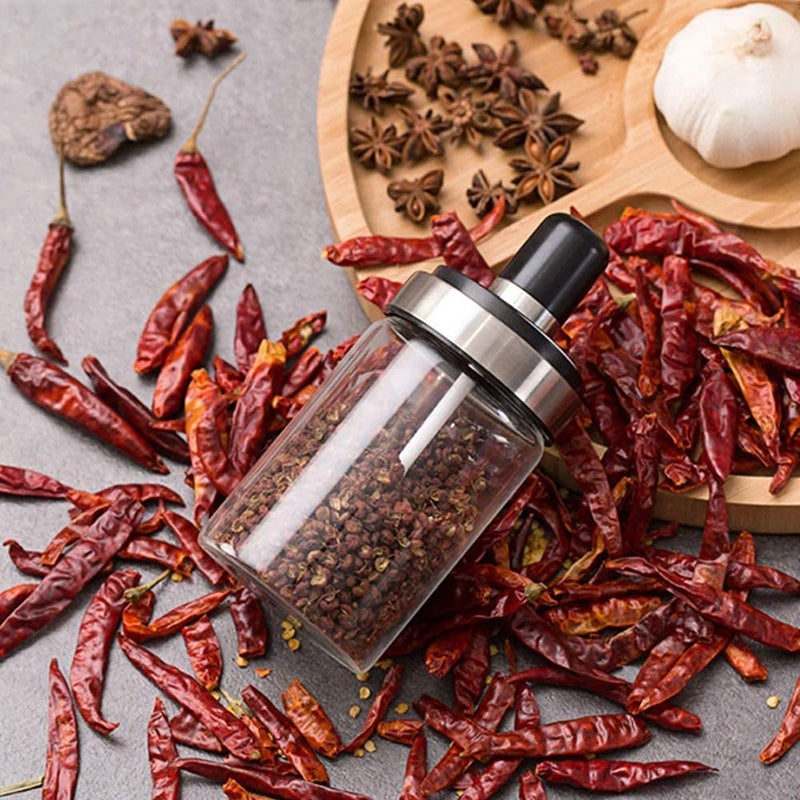 WHISKET 250ml Glass Seasoning Container OilHoney Dispenser Bottle Kitchen Castor Stainless Steel Seasoning Bottle OILBRUSH BOTTLE - Image 5
