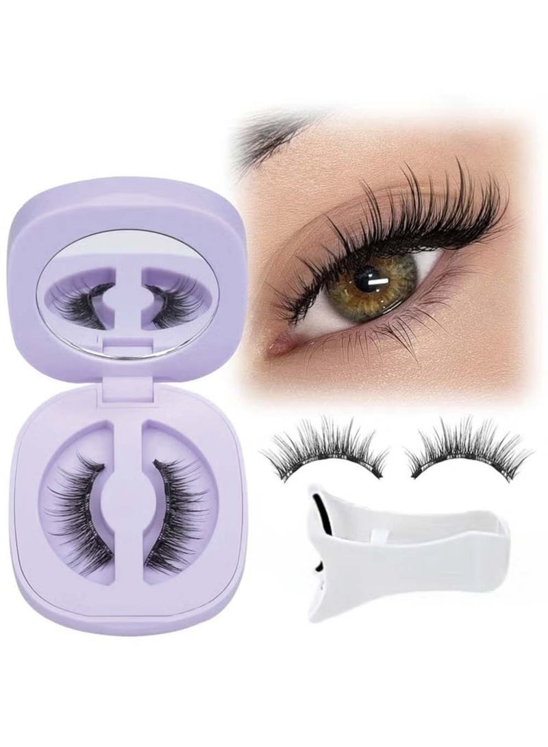 Dougez Magnetic Eyelashes with Applicator Reusable Magnetic Lashes No Glue Needed Magnetic Eyelashes without Eyeliner Cat Eye Natural Look Magnetic Eyelashes Magnetic Lashes - Image 1