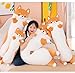 SNOWOLF Shiba Inu Soft Plush Pillow Long Cute Corgi Dog Plush Husky Plush Pillow Akita Plushie Body Pillow Stuffed Animals Toy for Adults Kids Gift 70cm2755Inch - Image 4