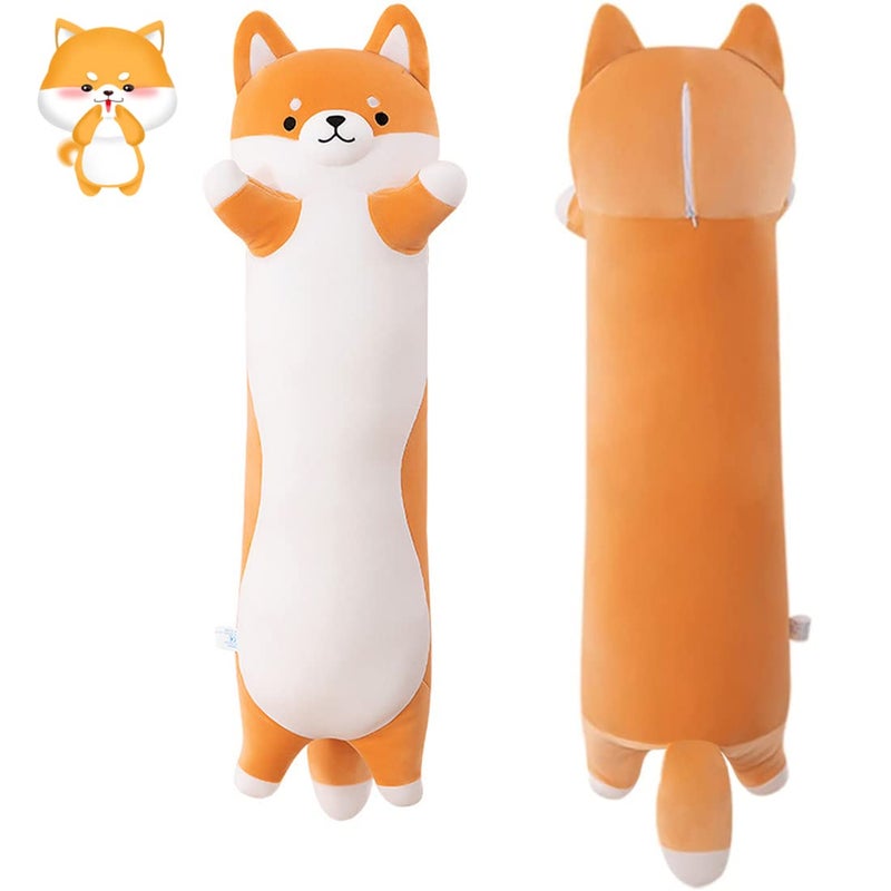 SNOWOLF Shiba Inu Soft Plush Pillow Long Cute Corgi Dog Plush Husky Plush Pillow Akita Plushie Body Pillow Stuffed Animals Toy for Adults Kids Gift 70cm2755Inch - Image 3