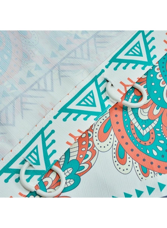 السرعوف الذهبية ستارة حمام GOLD MANTIS مقاس 71 × 71 بوصة (182 × 182 سم) - مقاومة للماء، خالية من التجاعيد، سريعة الجفاف، مصنوعة من البوليستر مع 12 فتحة معززة - تصميم مطبوع عصري (Pandya) - Image 3