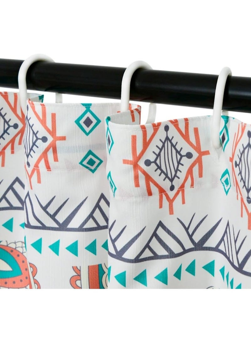 السرعوف الذهبية ستارة حمام GOLD MANTIS مقاس 71 × 71 بوصة (182 × 182 سم) - مقاومة للماء، خالية من التجاعيد، سريعة الجفاف، مصنوعة من البوليستر مع 12 فتحة معززة - تصميم مطبوع عصري (Pandya) - Image 5