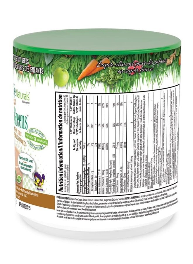 MacroLife Naturals MacroCoco Greens Chocolate Superfood Powder for Kids Raw Fruits Veggies Probiotics & Digestive Enzymes, Immunity Energy, Non-GMO, Vegan, Gluten, Dairy Free - 7oz (32 Servings) - Image 4