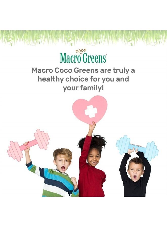 MacroLife Naturals MacroCoco Greens Chocolate Superfood Powder for Kids Raw Fruits Veggies Probiotics & Digestive Enzymes, Immunity Energy, Non-GMO, Vegan, Gluten, Dairy Free - 7oz (32 Servings) - Image 3