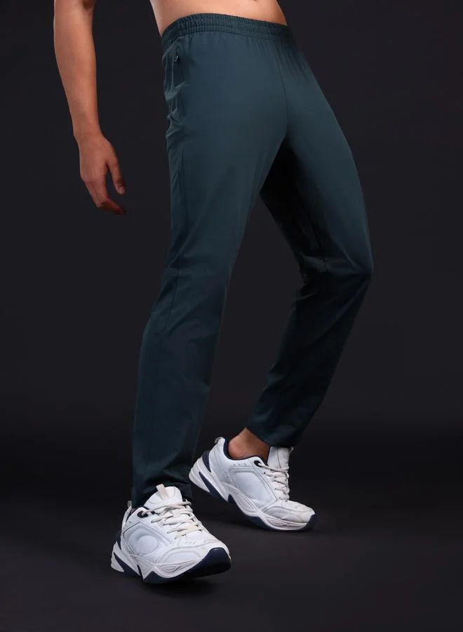 Technosport Technosport Solid Slim Fit Trackpants with Drawstring