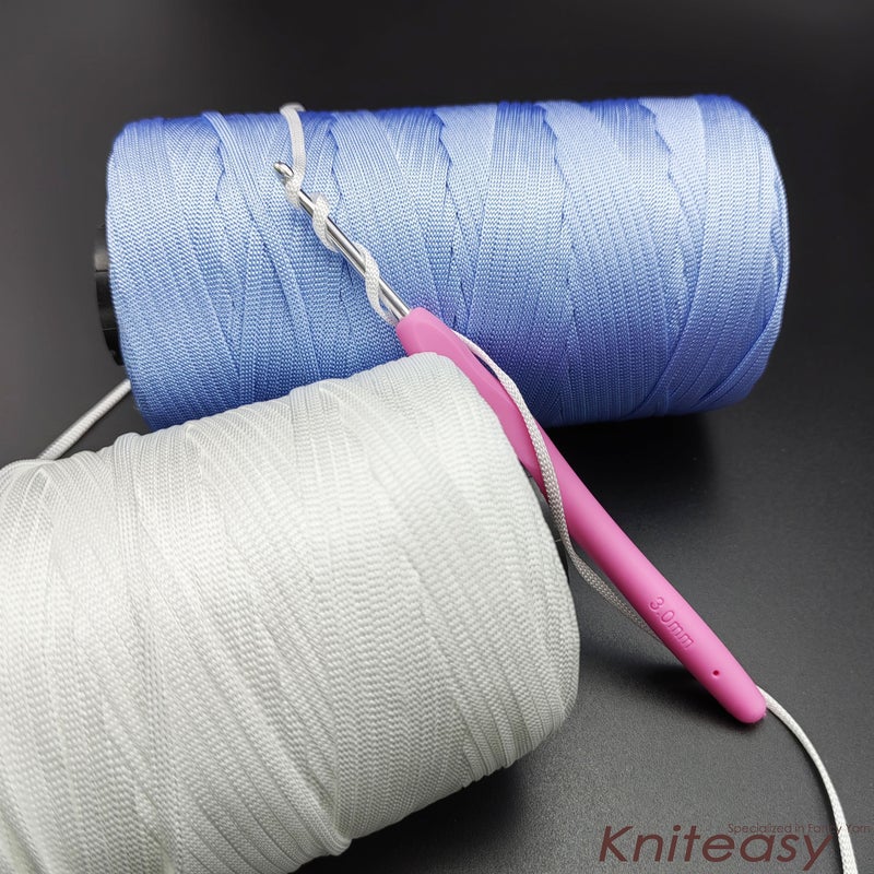 250G 3Mm Wide Glossy Textured Cylinder Band Yarn 4 Light Coffee For Hand Crochet Knitting Hats Bags Cushions Handmade Creation Artworks - Image 4