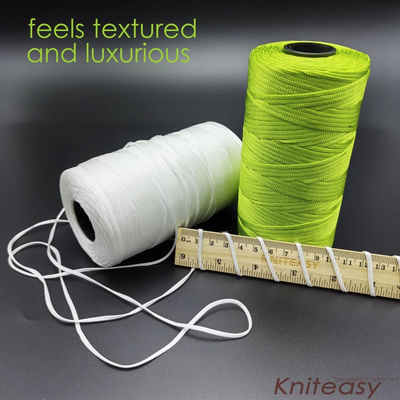 250G 3Mm Wide Glossy Textured Cylinder Band Yarn 4 Light Coffee For Hand Crochet Knitting Hats Bags Cushions Handmade Creation Artworks - Image 5