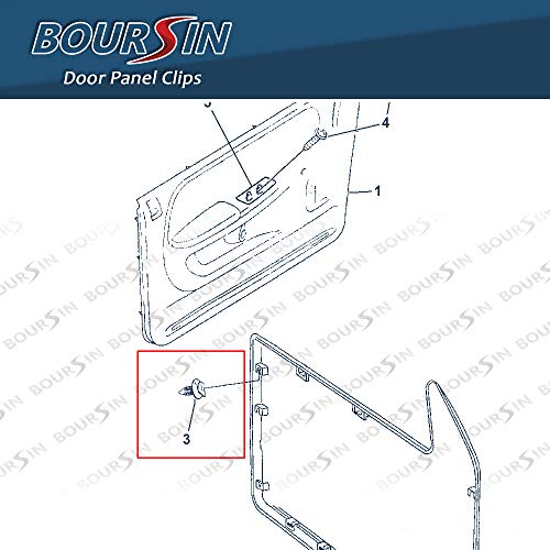 Boursin 50Pcs Nylon Door Trim Panel Clips Retainers for Dodge Ram 1500 2500 3500 Pickup 1994-On Yellow 6503709 - Image 5