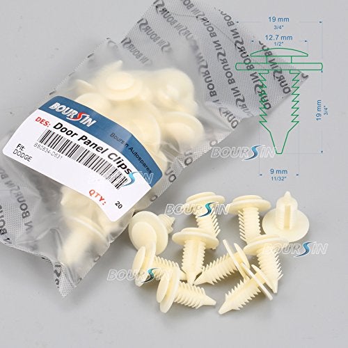 Boursin 50Pcs Nylon Door Trim Panel Clips Retainers for Dodge Ram 1500 2500 3500 Pickup 1994-On Yellow 6503709 - Image 3