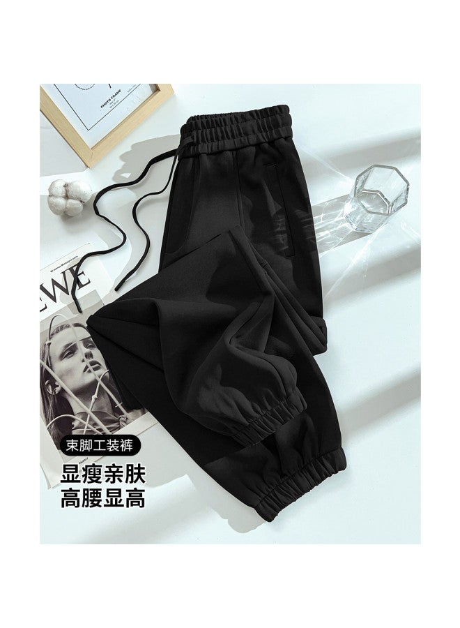 TonLion American Retro Workwear Joggers Women 2025 Spring New Casual Pocket Design Cuffed Sweatpants Women - Image 2