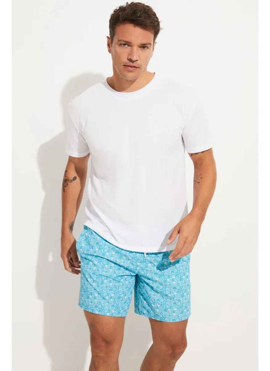 JUNE Men's Regular Fit Printed Swim Shorts