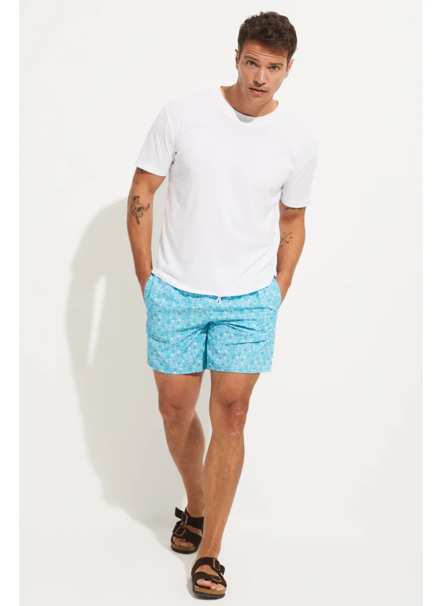 JUNE Men's Regular Fit Printed Swim Shorts