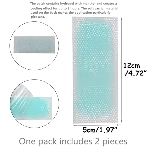 PCTC 20 Sheets Fever Patch for Kids, Cooling Patch Forehead Strips Cooling Gel Sheet for Baby Kids Children Adult Relieve Headache, Toothache Pain, Sunstroke, Drowsiness, Fatigue, Refreshing - Image 2