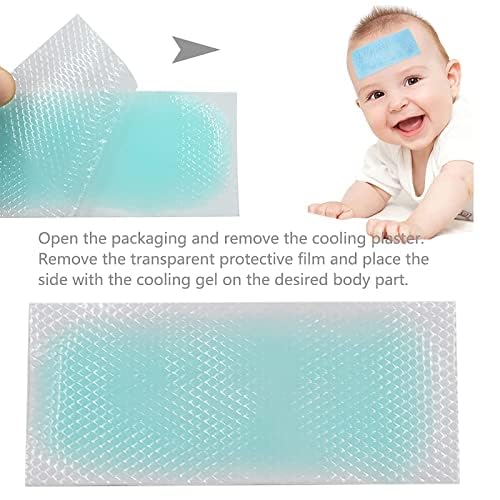 PCTC 20 Sheets Fever Patch for Kids, Cooling Patch Forehead Strips Cooling Gel Sheet for Baby Kids Children Adult Relieve Headache, Toothache Pain, Sunstroke, Drowsiness, Fatigue, Refreshing - Image 3
