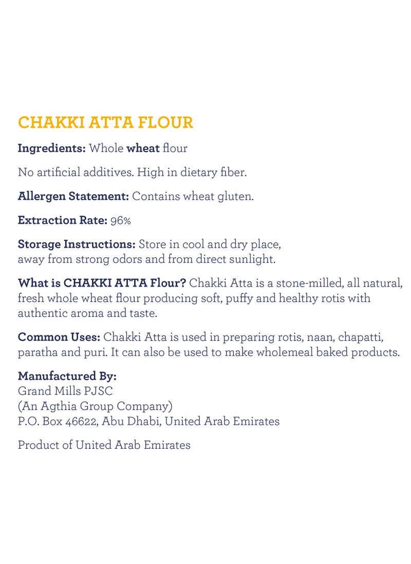 Grand Mills Chakki Wheat Flour 4kg  - Image 3